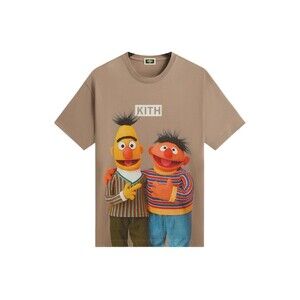 Kith for Sesame Street Bert & Ernie Tee in Quicksand Cotton T-Shirt Size M NWT